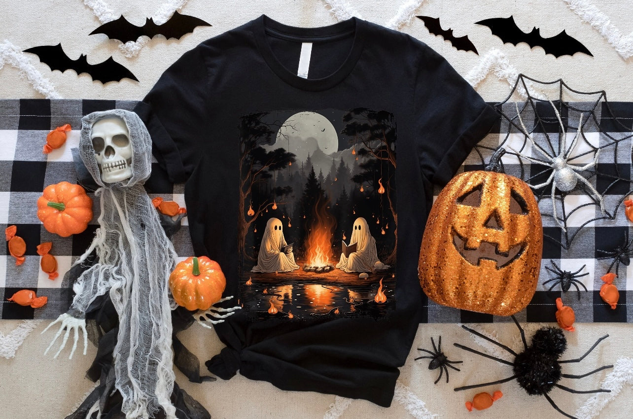 Reading Ghost Camp Fire Black Tee