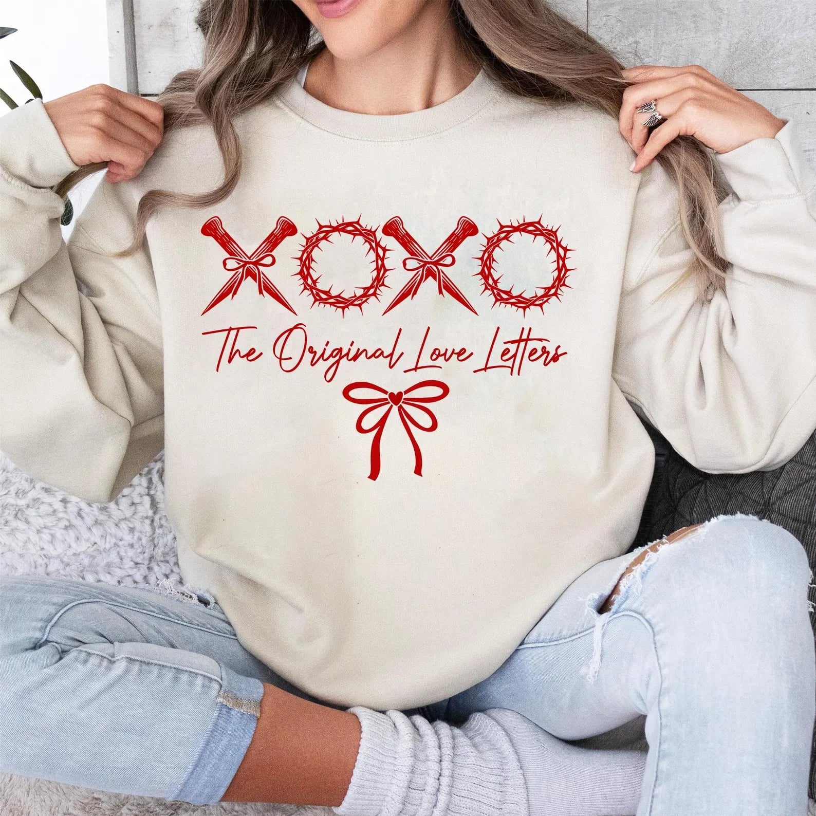 XOXO The Original Love Letters Sand Sweatshirt – Olive Street Boutique