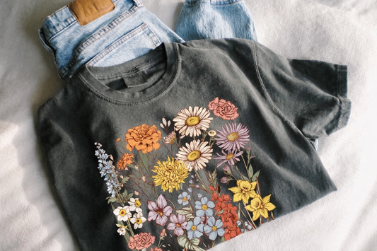 Spring Abstract Pepper Tee