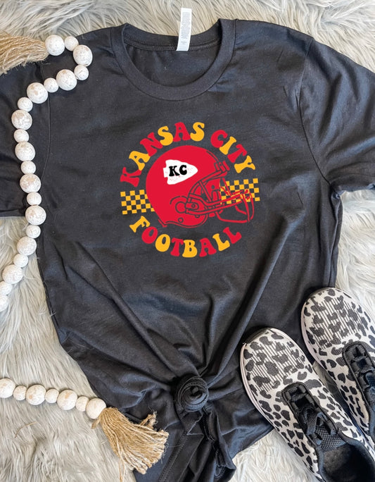 Checkered Kansas City Football Circle Black Option