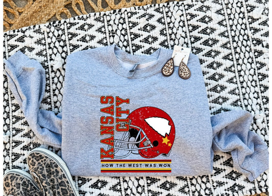 Kansas City How The West Was Won Sports Grey Sweatshirt