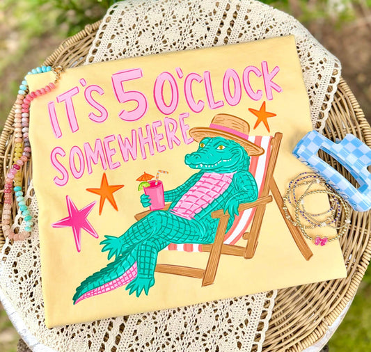 Gator It’s 5 O’clock Somewhere Banana Tee