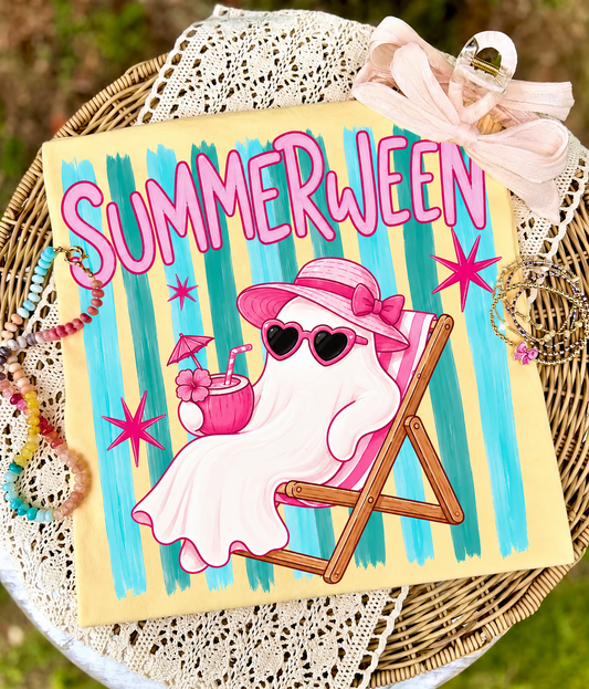 Summerween Girly Ghost Banana Tee