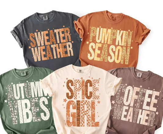 **DEAL PRICE** Fall Sayings Tee Options