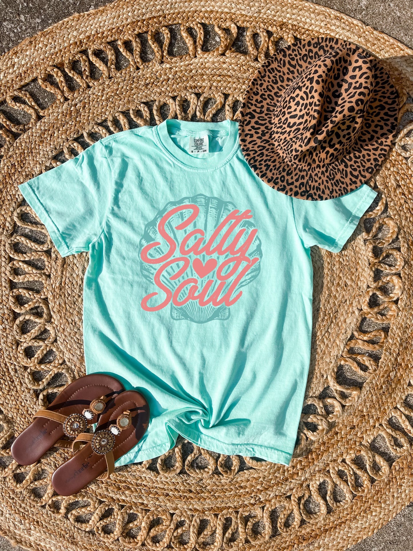 **DEAL PRICE** Salty Soul Seashell Island Reef Tee