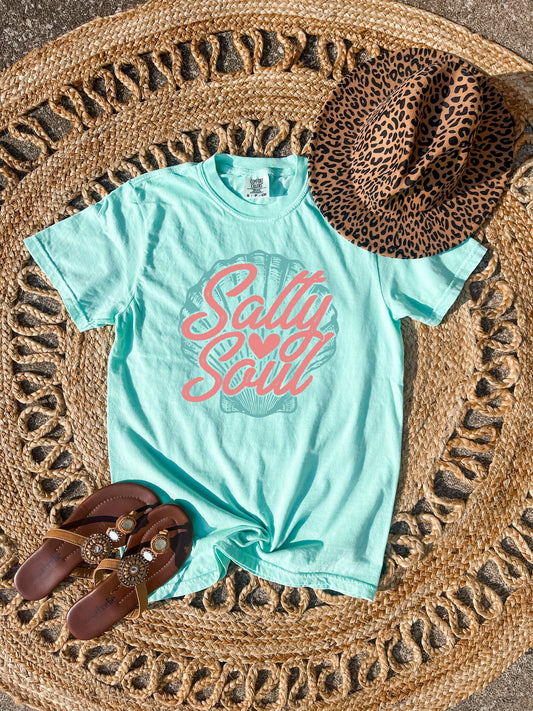 **DEAL PRICE** Salty Soul Seashell Island Reef Tee