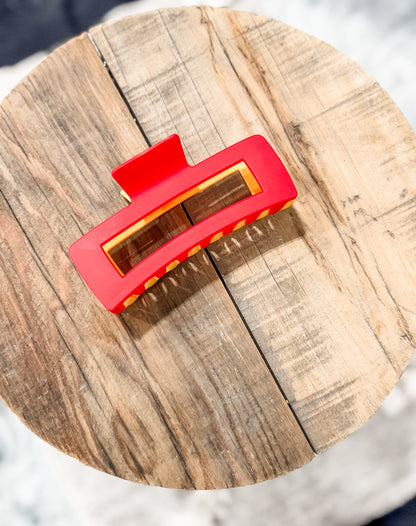 **BLACK FRIDAY DEAL** Red & Gold Claw Clip