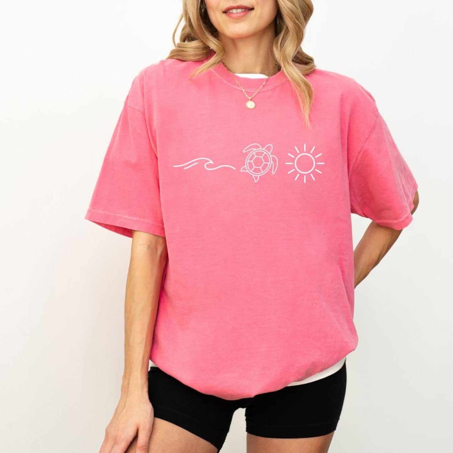 Ocean Turtle Sun Summer Crunchberry Tee