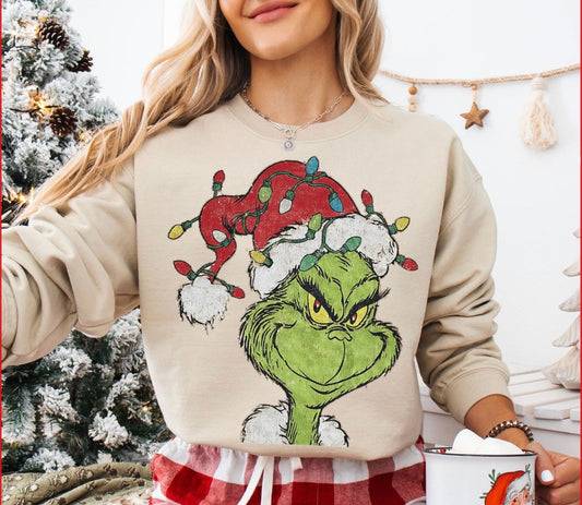 **CHRISTMAS IN JULY** Retro Christmas Character Sand Sweatshirt