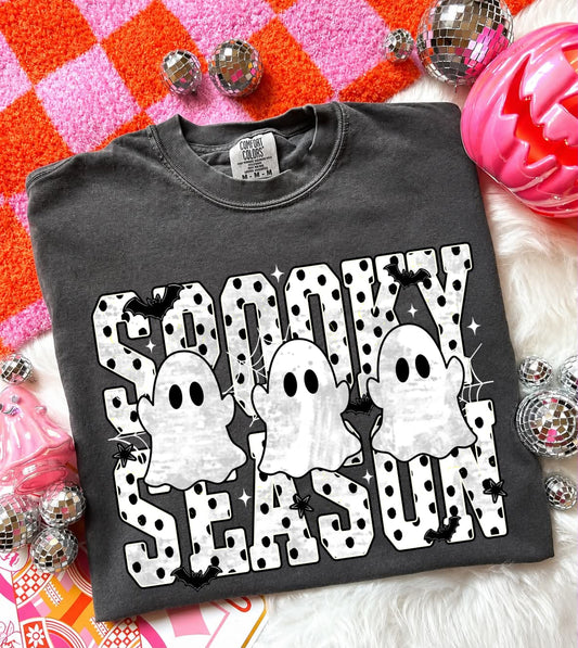 Polka Dot Spooky Season Pepper Tee