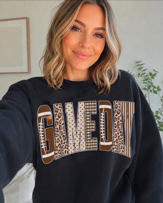 **DEAL OF THE DAY** Pattern Football Black Sweatshirt