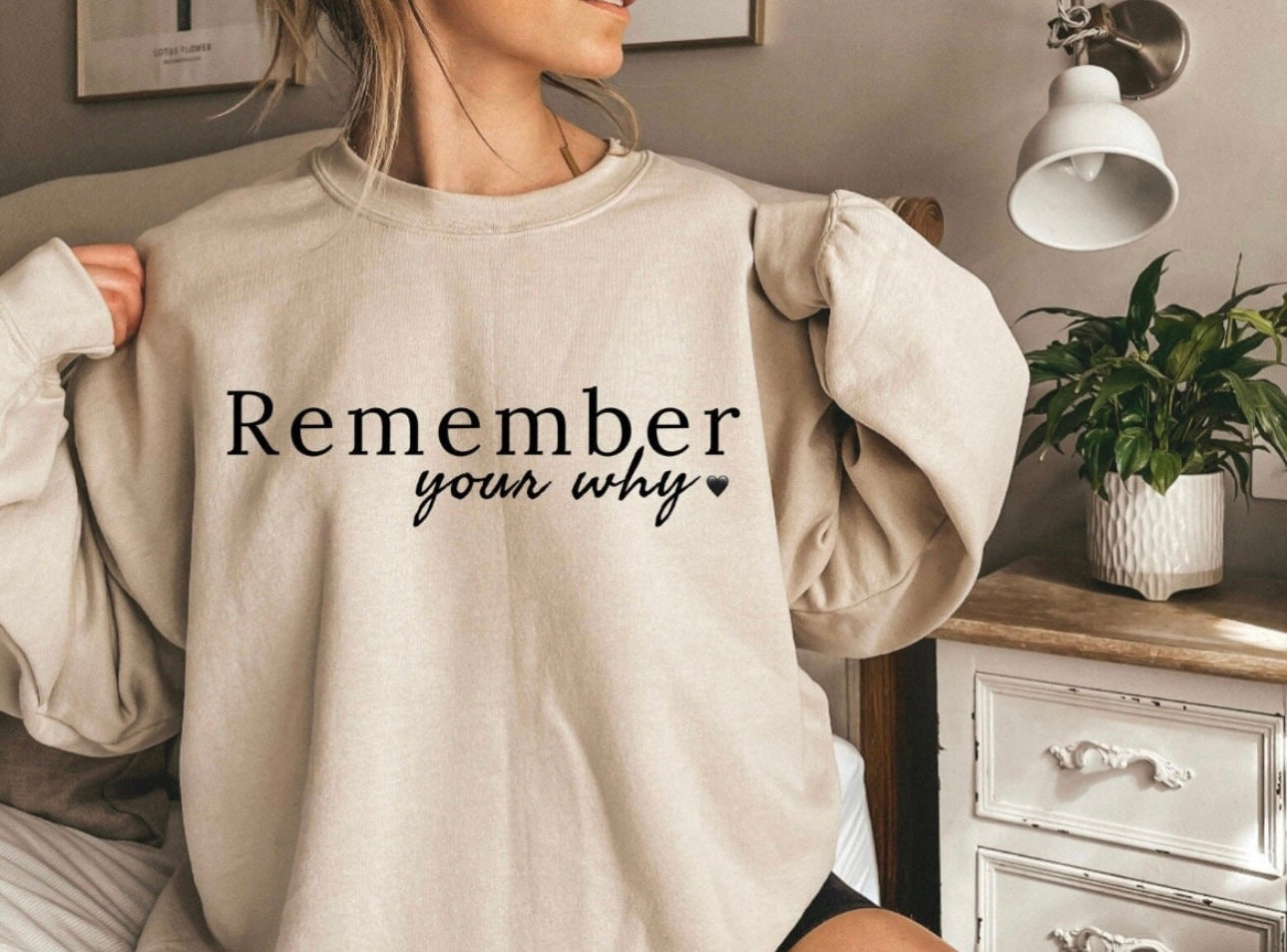 Remember Your Why Heart Sand Sweatshirt