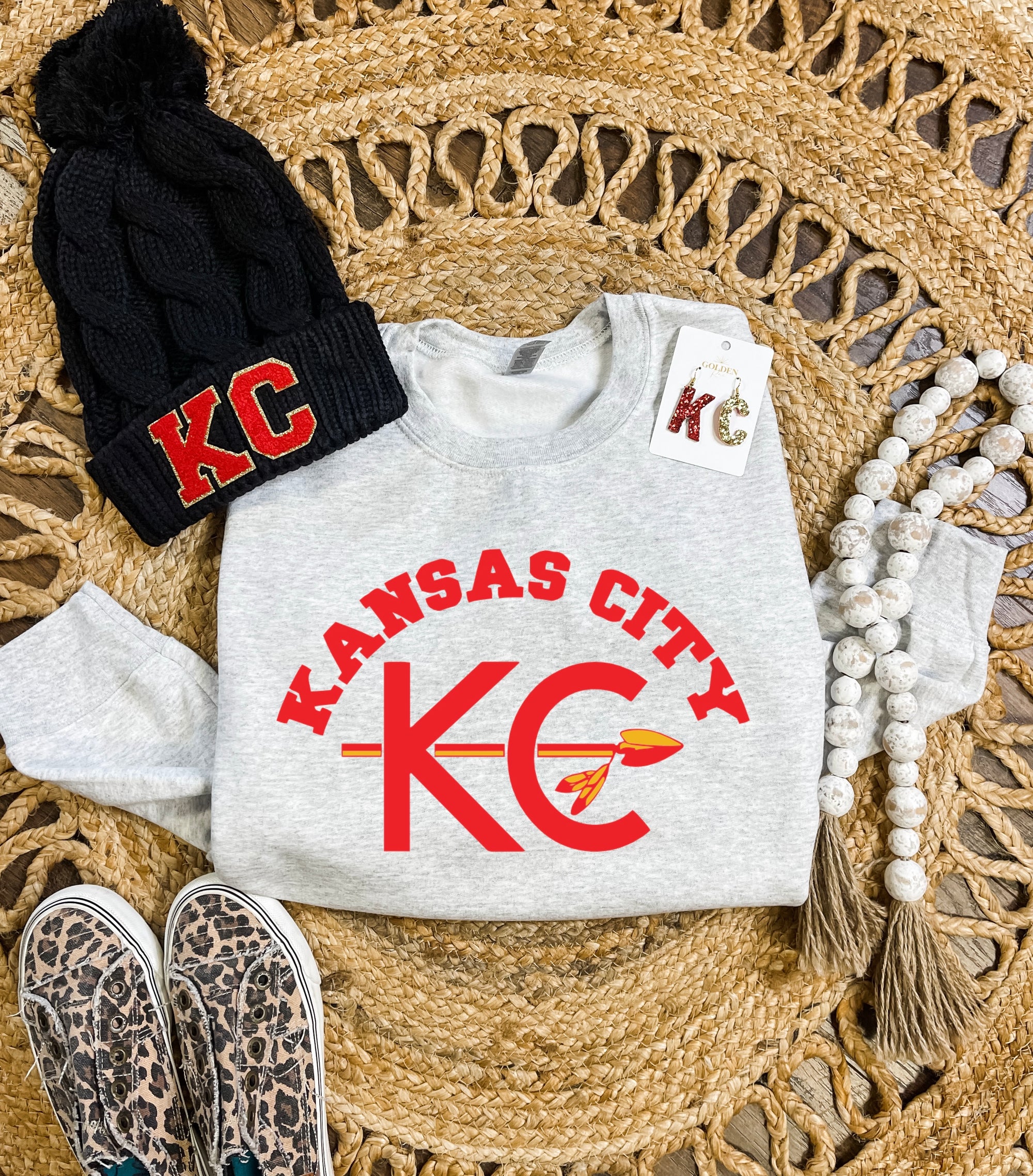 **HALFTIME DEAL** Kansas City KC Arrow Ash Sweatshirt