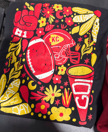 **FIRST 50 DEAL** KC Daisy Collage Black Tee