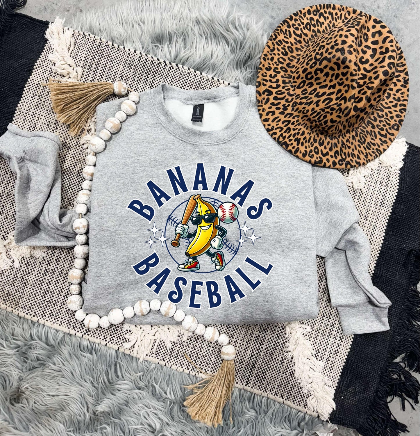 Circle Bananas Sports Grey Sweatshirt