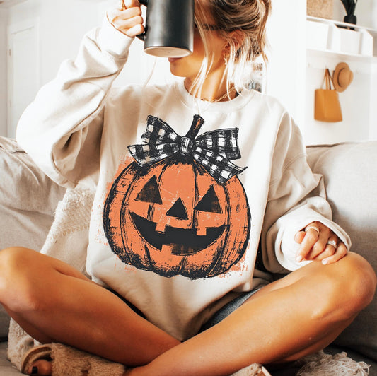 **DEAL OF THE DAY** Retro Preppy Fall Pumpkin Sand Sweatshirt
