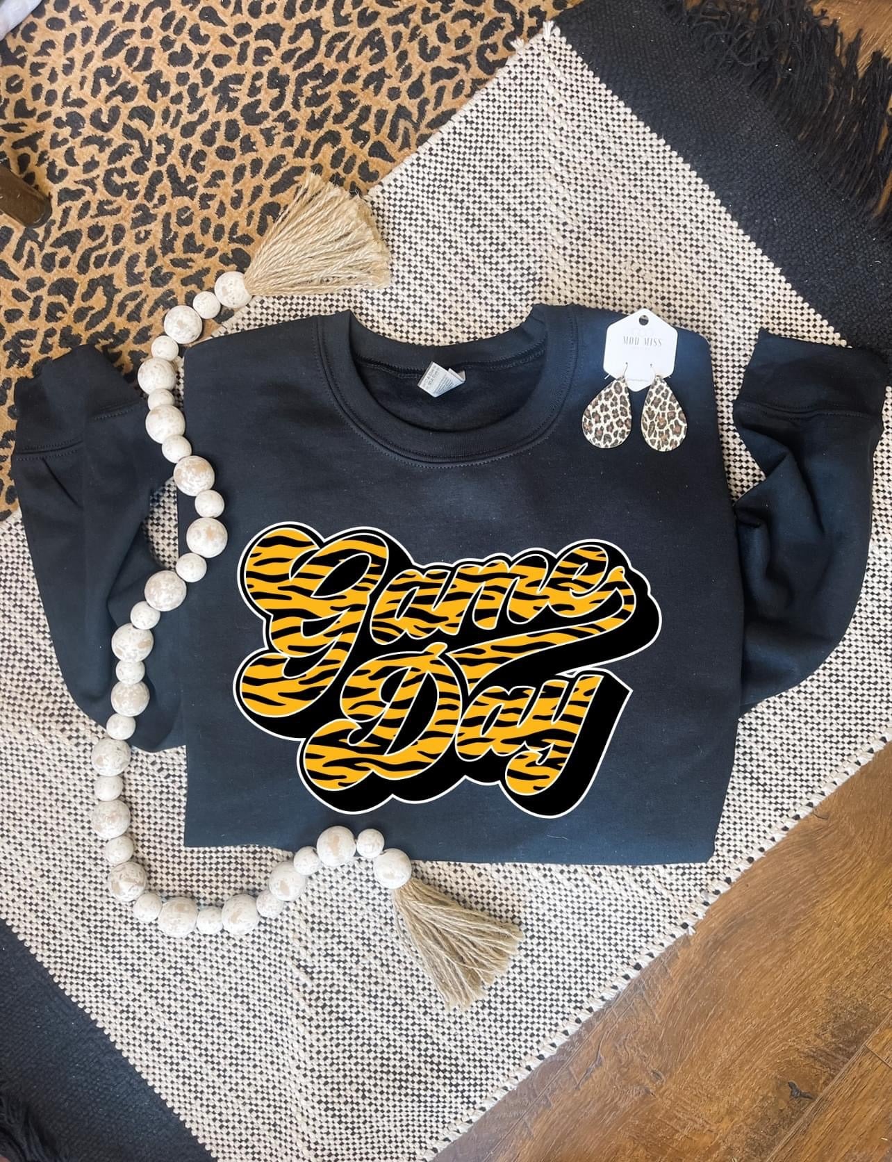 Tiger Game Day Black Sweatshirt