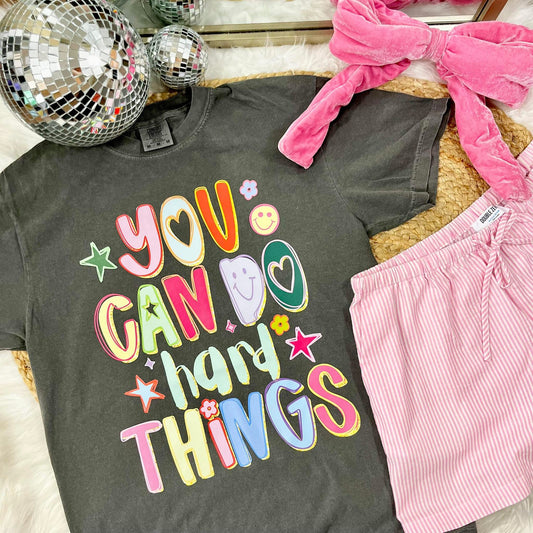 Stars You Can Do Hard Things Pepper Tee