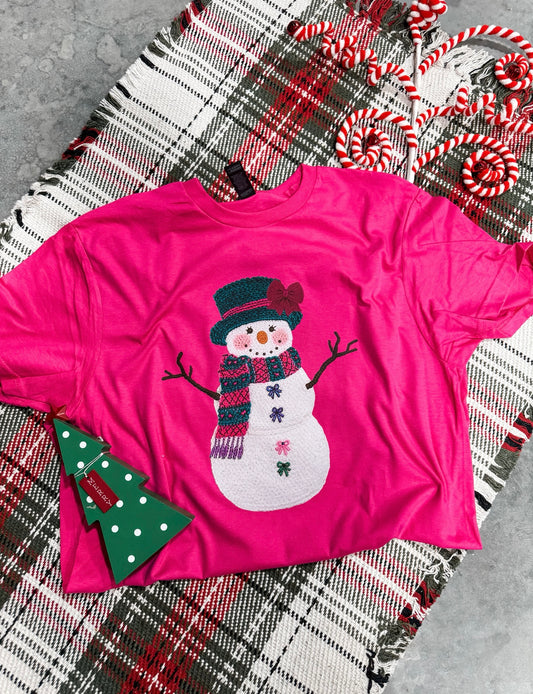 **CHRISTMAS IN JULY** Trendy Snowman Heliconia Short Sleeve T-shirt