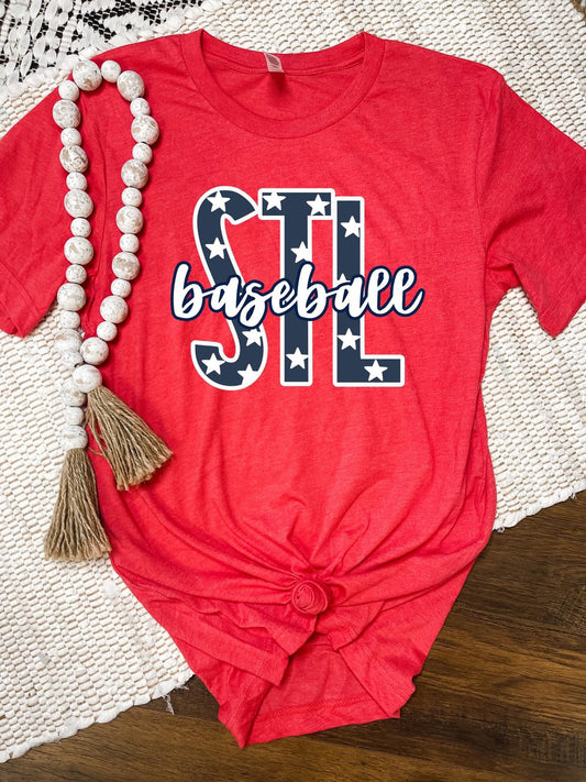 Stars STL Baseball Heather Red Option