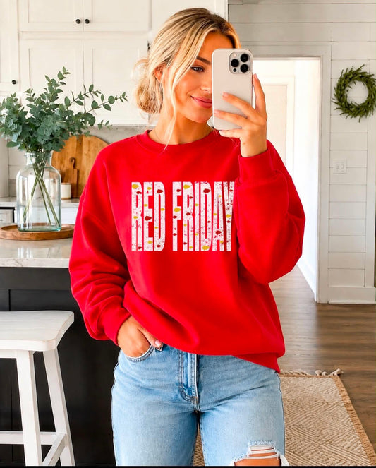 **DEAL OF THE DAY** Red & Gold Arrowhead Red Friday Red Sweatshirt