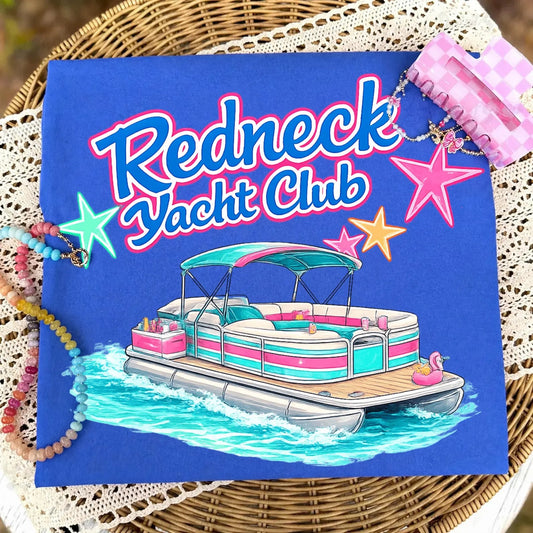 Redneck Yacht Club Flo Blue Tee