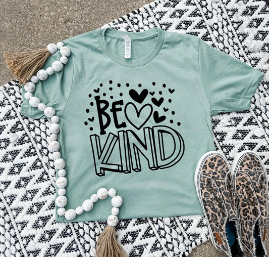 Doodle Be Kind Heather Sage Tee