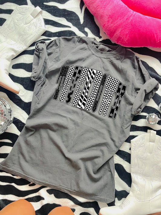 Touchdown Checkered & Leopard Pepper Tee