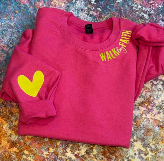 Neckline Walk By Faith + Sleeve Heliconia Sweatshirt
