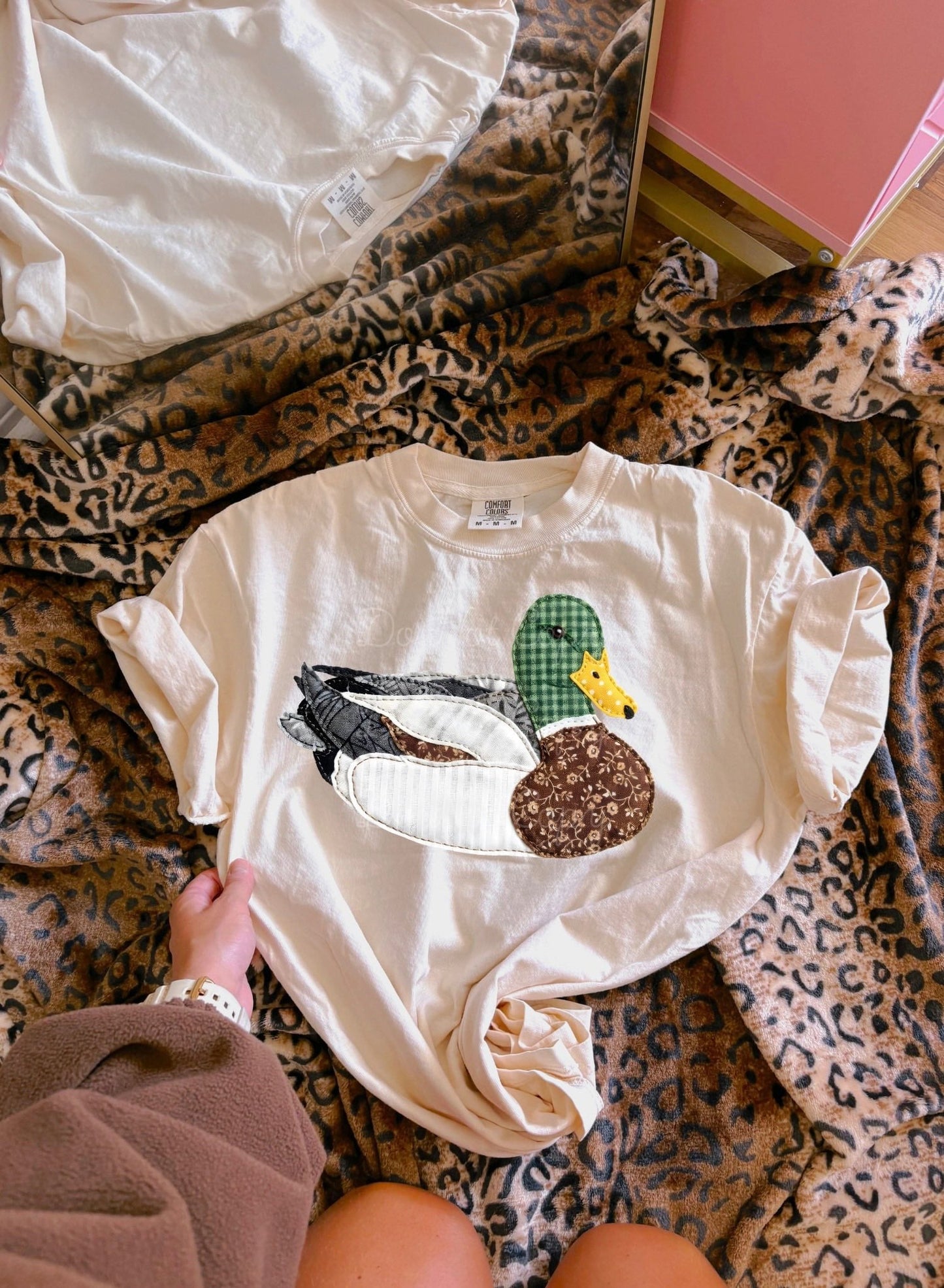 Patchwork Duck Ivory Tee