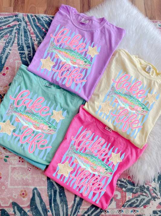 Striped Fish Lake Life Tee