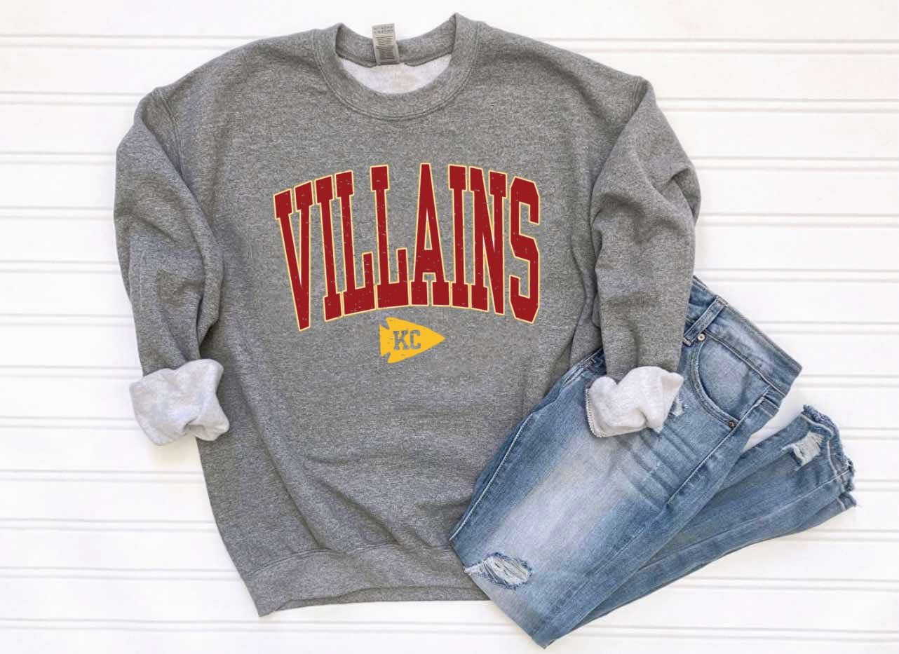 Red & Gold Villains Heather Graphite Sweatshirt