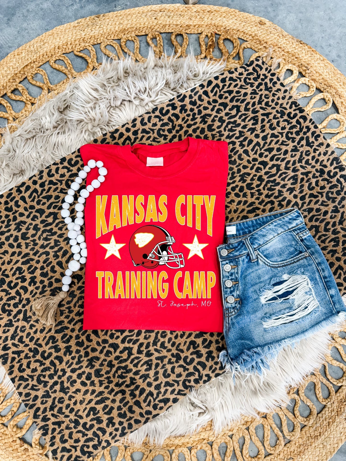 Stars & Helmet KC Training Camp Red Tee