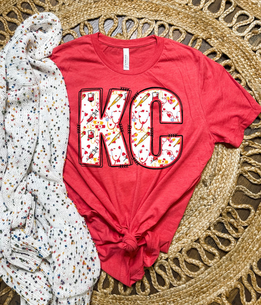 KC Block Nurse Heather Red Tee