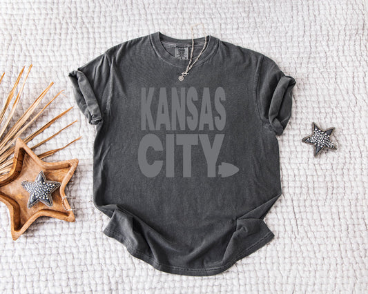 Dark Grey Kansas City Arrowhead Pepper Tee