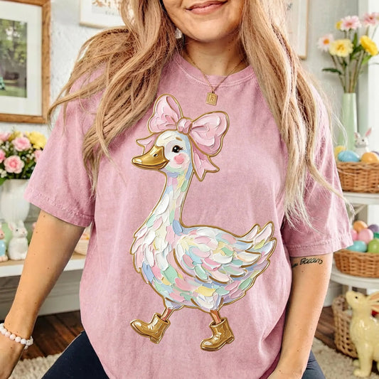 Spring Goose Rose Quartz Tee