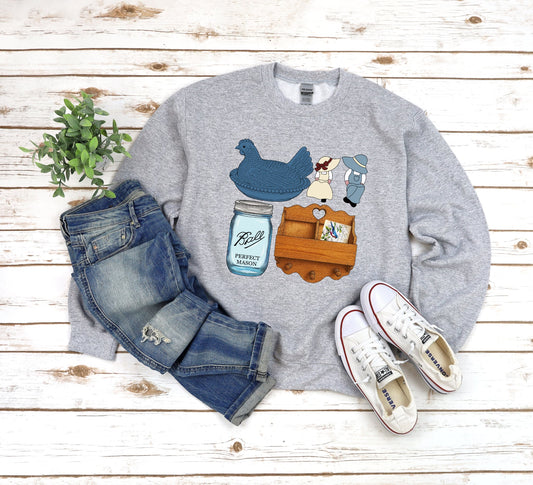 Grandma Core Sports Grey Sweatshirt