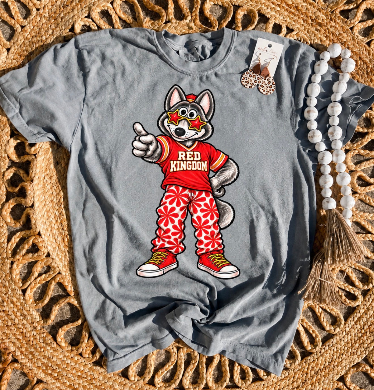 **HALFTIME DEAL** Wolf Glasses Grey Tee