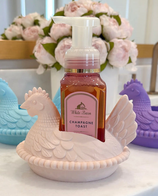 **PREORDER** Beige Nesting Hen B&BW Soap Holder