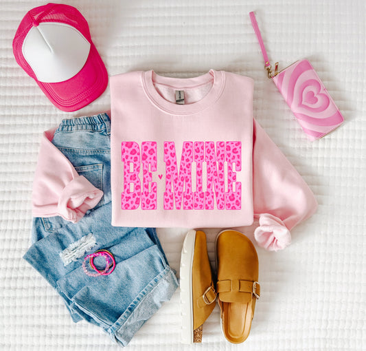Be Leopard Be Mine Light Pink Sweatshirt