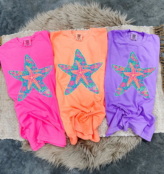 Colorful Starfish Neon Option