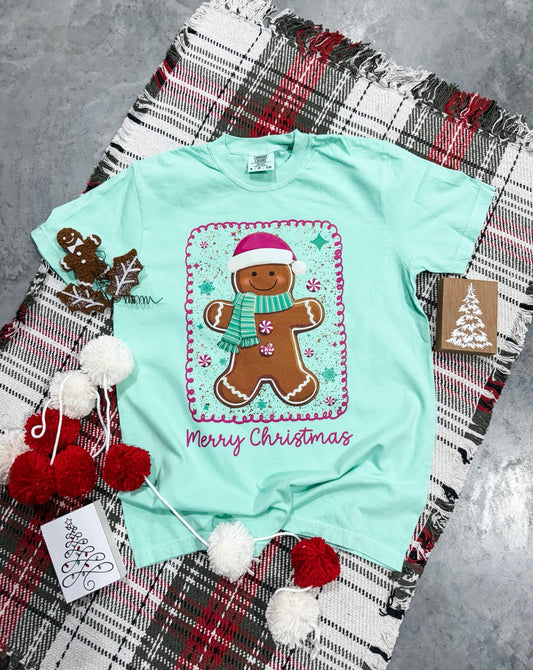 **CHRISTMAS IN JULY** Merry Christmas Gingerbread Man Island Reef Short Sleeve T-Shirt