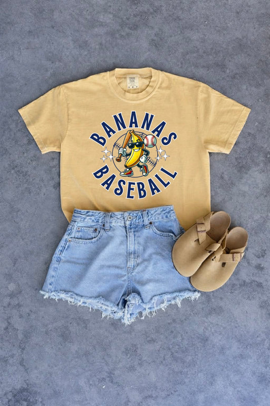 Circle Bananas Mustard Tee