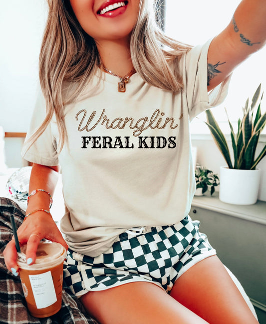Wranglin’ Feral Kids Ivory Tee