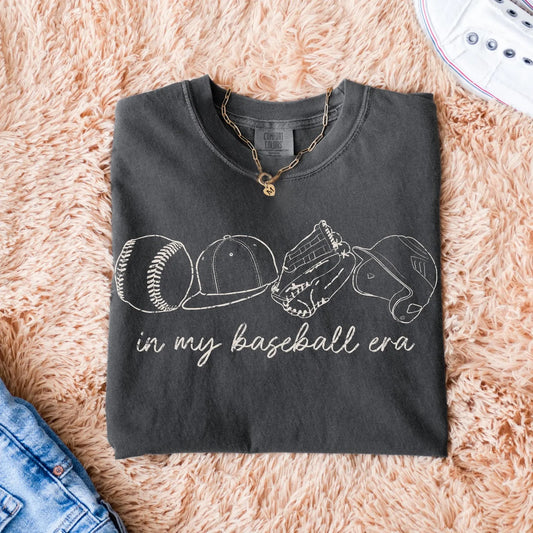 In My Baseball Era Black Tee