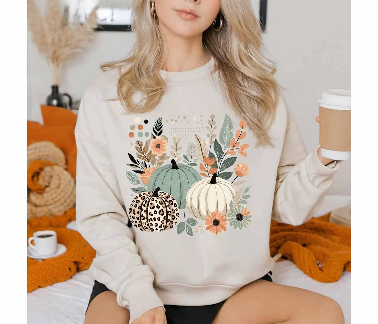 Pink & Sage Floral Sand Sweatshirt