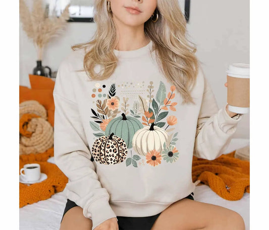 Pink & Sage Floral Sand Sweatshirt