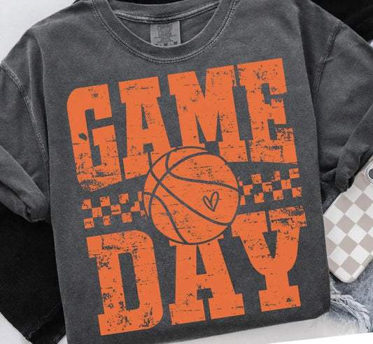 Orange Game Day Basketball Pepper Tee