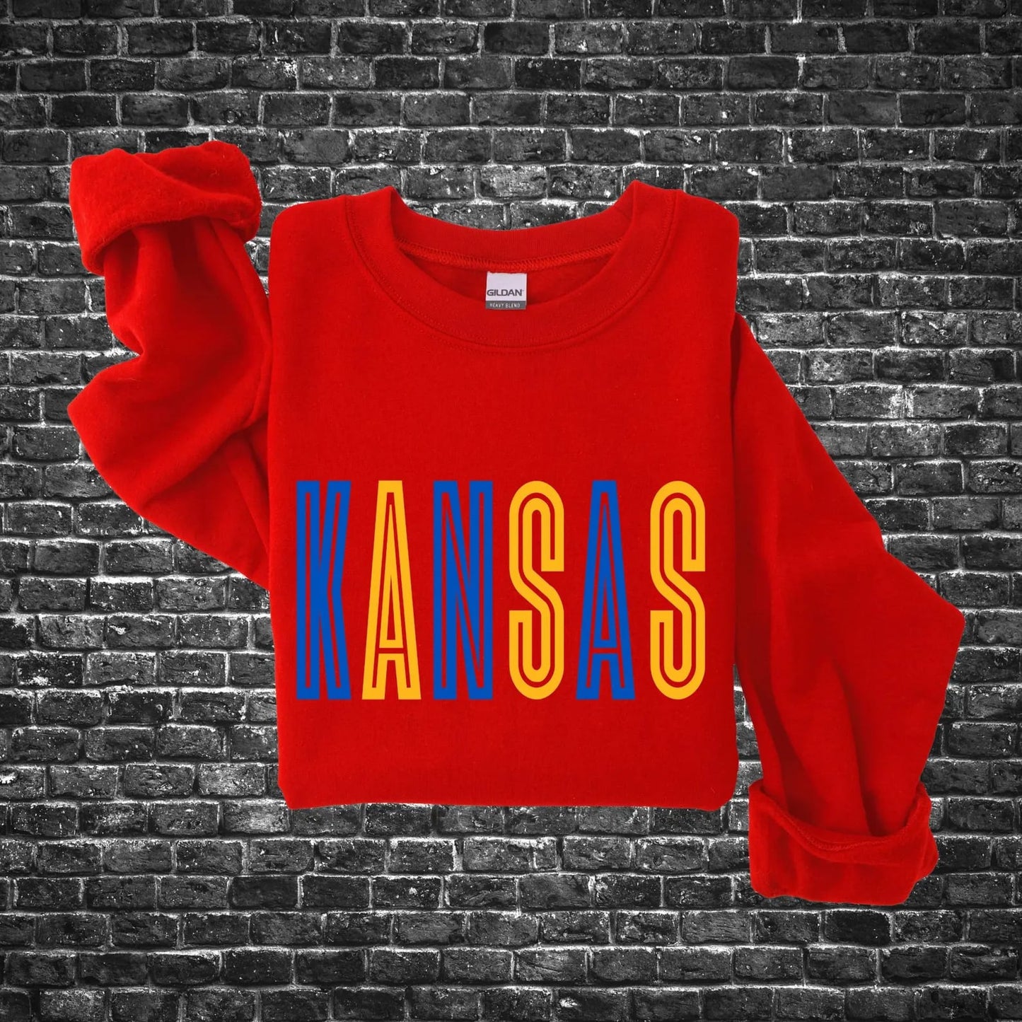 Blue & Yellow Blocked Kansas Red Options