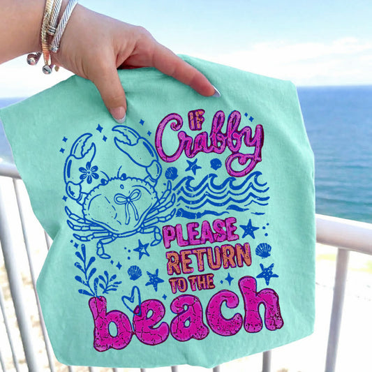 **DEAL OF THE DAY** Crabby Beach Chalky Mint Tee